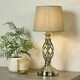 image 2 of Manor Chrome Table Lamp with Grey Shade Chrome
