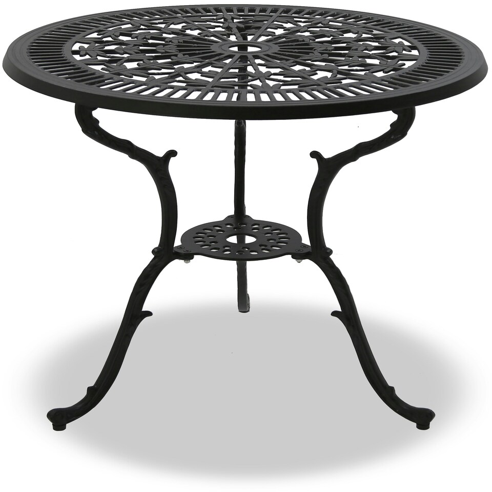 image 1 of Centurion Supports TABREEZ Garden and Patio Black Cast Aluminium Bistro Table Black