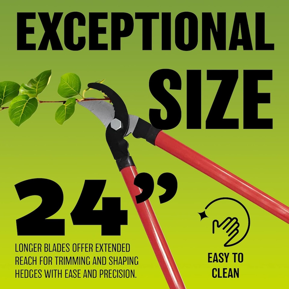 image 1 of 24' Long Handle Lopper Extend Garden Tree Trimmer Branch Bypass Pruner Cutter