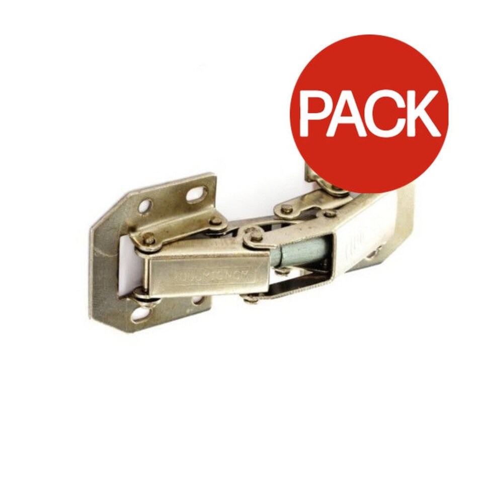 image 1 of Securit Easy On Zinc Plated Cabinet Hinge (Pack of 2) - Brass - 105mm