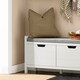 image 7 of SoBuy Shoe Storage Bench with Seat Cushion & Double Doors, White, 35.8x11.8x19.7 in, 12.8 kg - FSR63-II-W