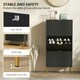image 6 of HOMCOM Slim Shoe Storage Cabinet with 3 Flip Drawers for Hallway Black | Gold | 60W x 24D x 128H cm