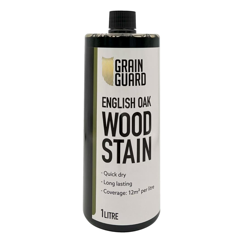 Grain Guard Water Based Wood Stain - English Oak - 1l