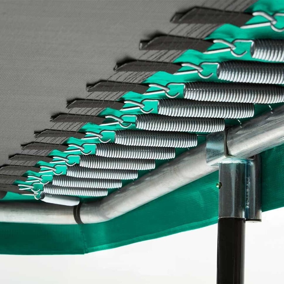 image 1 of 7ft x 5ft Salta Green Rectangular Comfort Edition Trampoline with Enclosure