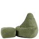 image 3 of Icon Kids High Back and Footstool, Jumbo Cord, Sage Green