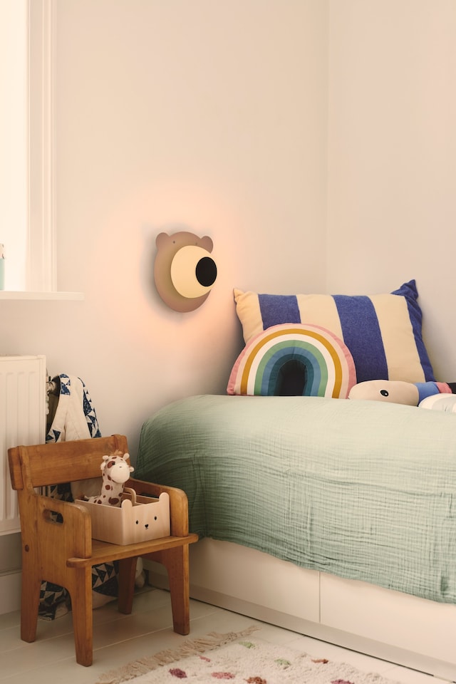 image 1 of Nordlux Brunabear Indoor Wall Light Brown Metal Sensor E14 Diffused  - Plug In or Mains Powered , IP20