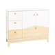 image 3 of Cody 2 Door 4 Drawer Storage Unit - L40.5 x W118 x H80 cm - White/Pine Effect