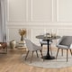 image 3 of Malta Ceramic Round Dining Table in Black 90x75cm