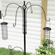 image 7 of Pawhut Bird Feeding Station Kit Wild Bird Feeder Pole w/ 6 Hooks 4 Prong Bases