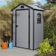 image 5 of 4 x 3 (1.34m x 1.04m) Single Door Apex Plastic Shed - Light Grey