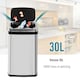 image 8 of HOMCOM 30L Automatic Kitchen Bin with Lid and Infrared Motion Sensor Silver Silver
