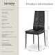 image 6 of Dining Chair Set - high backrest, slim steel legs & rhinestone highlights | Black | black | 8