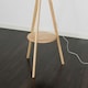 image 6 of ValueLights Morrigan Natural Shade Wood Tripod Floor Lamp Cream
