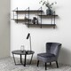 image 3 of Amble Round Coffee Table with Black Marble Melamine Top & Black Legs