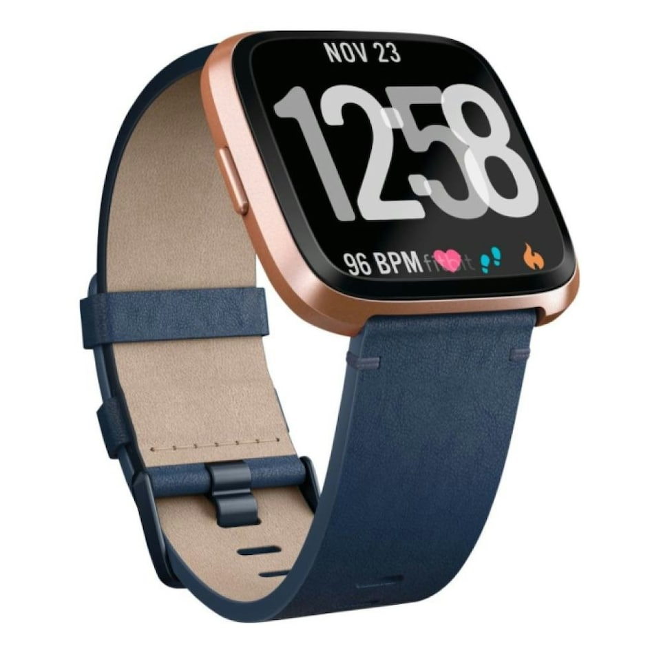 Fitbit Hand-crafted High-quality Horween Large Leather Band - Midnight Blue