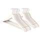 image 1 of Harbour Housewares Wooden Coat Hangers - White - Pack of 20