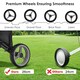 image 10 of COSTWAY 3 Wheel Golf Push Cart Folding Golf Holder Grey