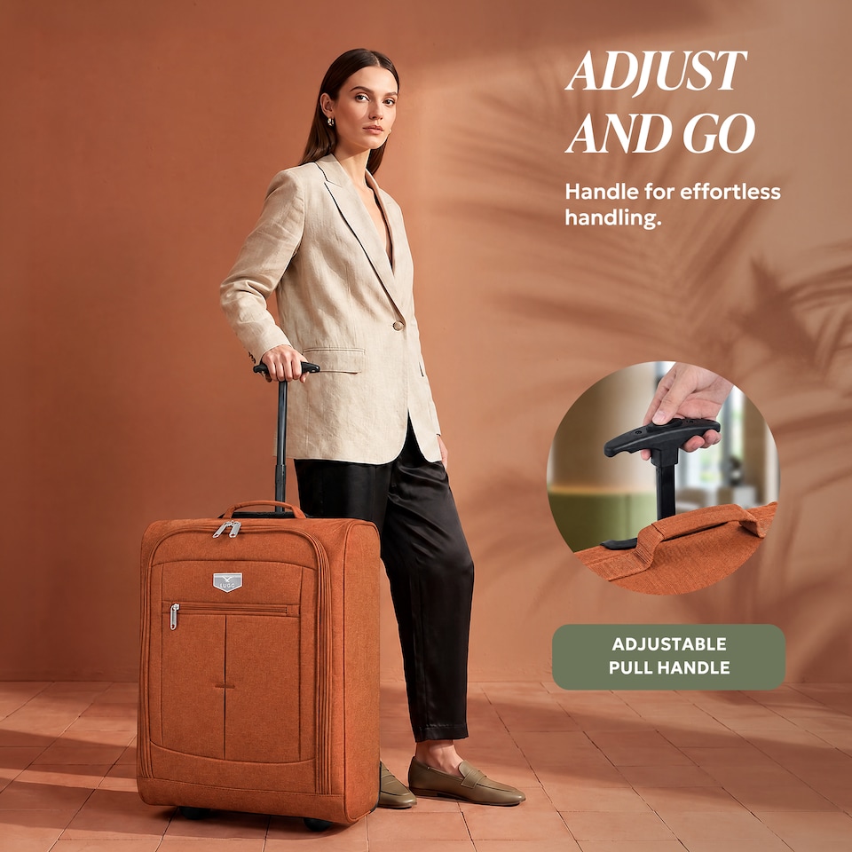 image 1 of Lugg Single Trolley Soft Cabin Bag 45x36x20cm Lightweight Hand Luggage