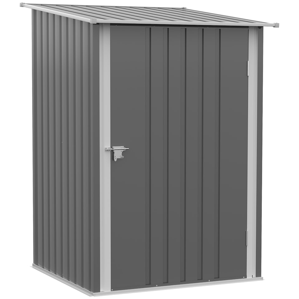 image 1 of Outsunny 3.3ft x 3.4ft Outdoor Storage Shed Steel Garden Shed w/ Lockable Door