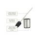 image 3 of CALITEK Toilet Brush Flexible Silicone Bristles and Brush Head