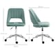 image 3 of Vinsetto Mid-Back Swivel Home Office Chair Scallop Green