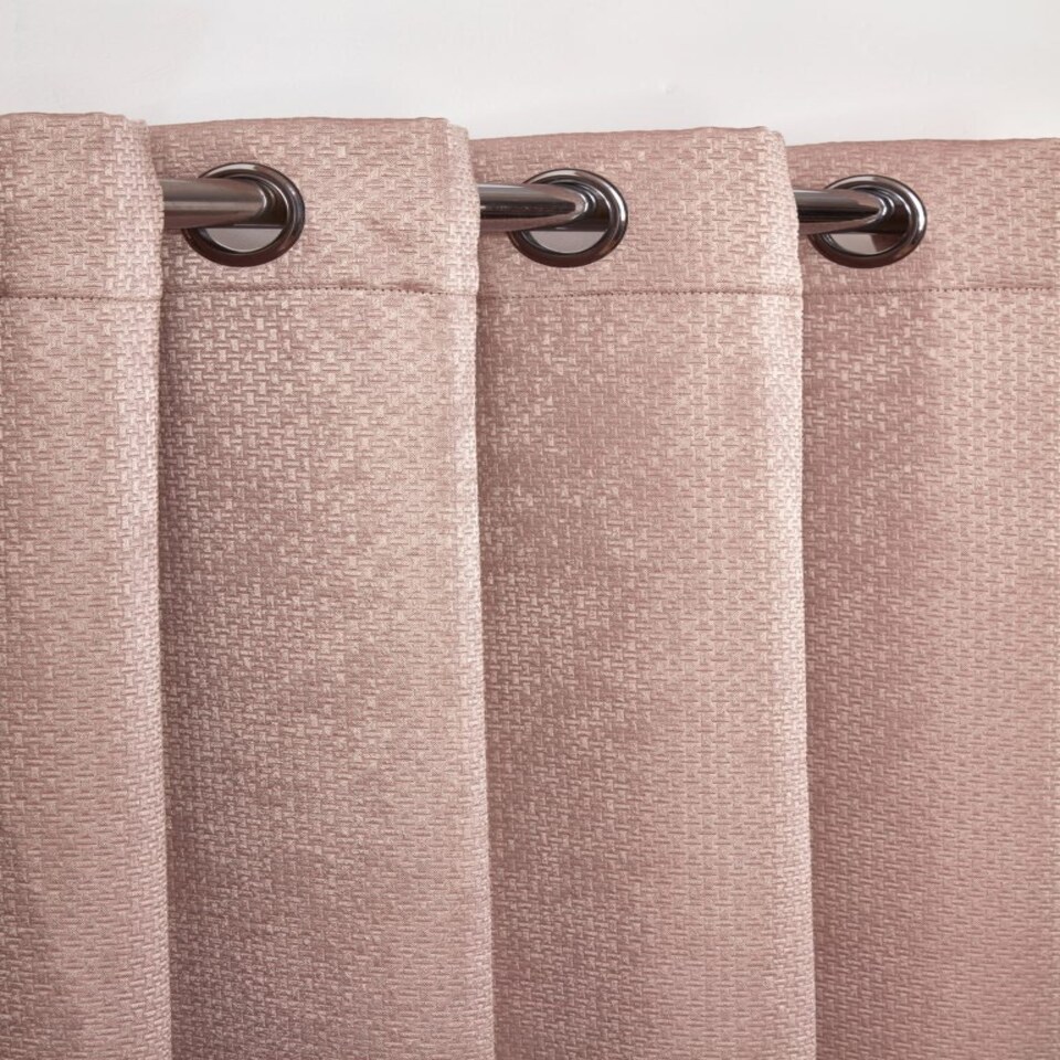 image 1 of Metro Thermal Blackout Eyelet Curtains 168cm x 137cm Blush Pink Pink | Pink