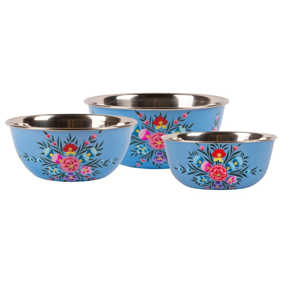 image 1 of BillyCan 3pc Picnic Bowl Set - Ocean Pansy