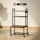 image 3 of HOMCOM 4-Tier Mobile Printer Stand with Power Outlets for Home Office Brown