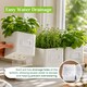 image 4 of Set of 6 White Indoor Herb Pots with Tray