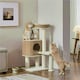 image 2 of Yaheetech 91 cm Tall Rattan Cat Tree with Natural Sisal Beige