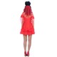 image 3 of Beetlejuice Womens/Ladies Lydia Deetz Bride Costume Set - Red - 8 UK - 10 UK One Size
