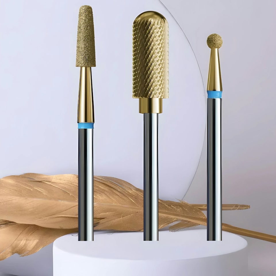 image 1 of IQ Nails Home Spa Gold Drill Bits 3pcs