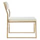 image 4 of Interiors by Premier White Velvet Dining Chair, Space-Saving Dining Chair, Indoor Dining Accent Chair for Living Room