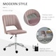 image 5 of Vinsetto Mid-Back Swivel Home Office Chair Scallop Computer Chair Pink