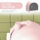 image 5 of PawHut Cat Litter Box Kitten Litter Tray w/ Lid, Scoop, Filter, Flap Door, Pink