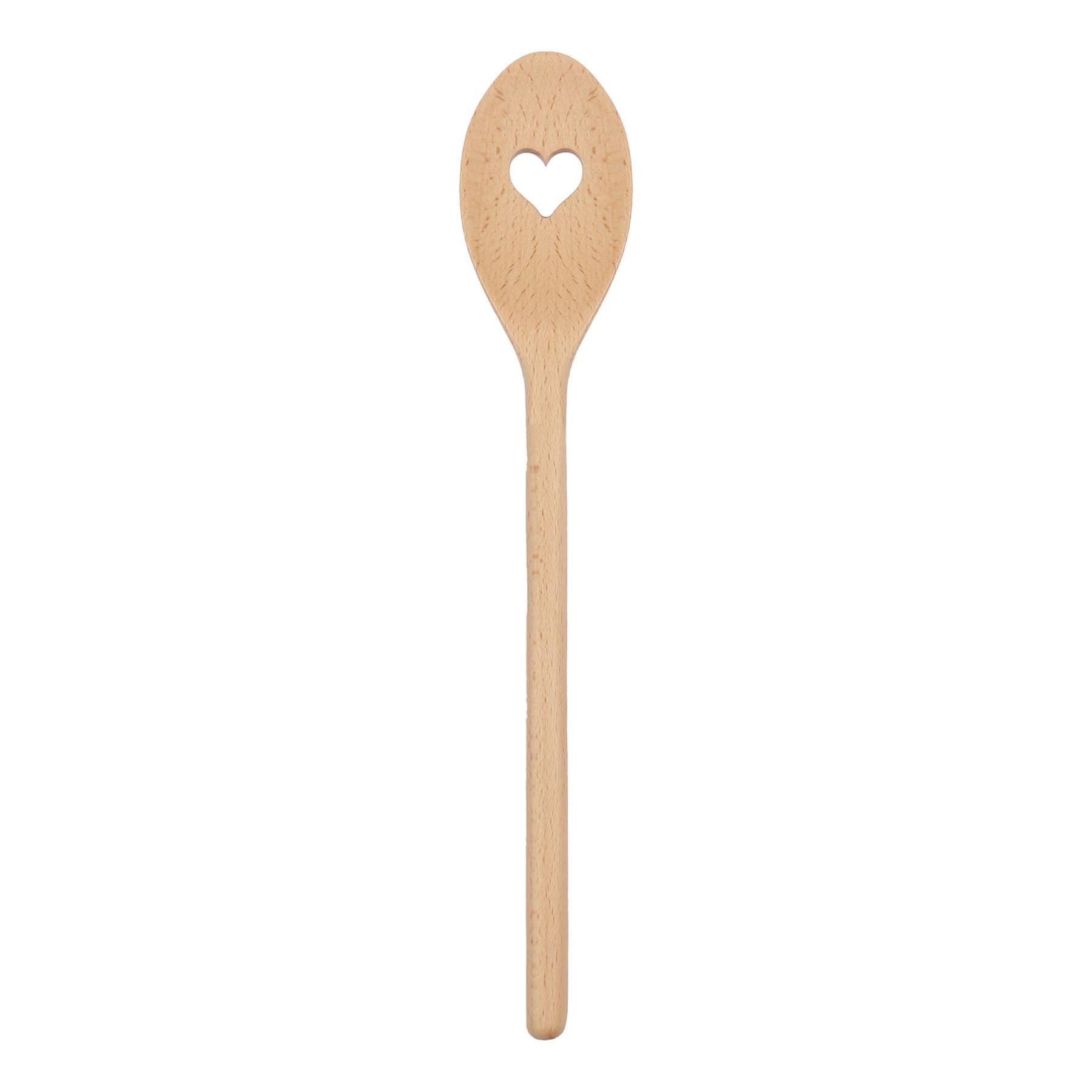 Argon Tableware Wooden Heart Cooking Spoon - 30cm in Brown