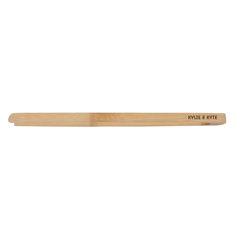 image 1 of Ukiyo Bamboo Logo Tongs - Brown - One Size