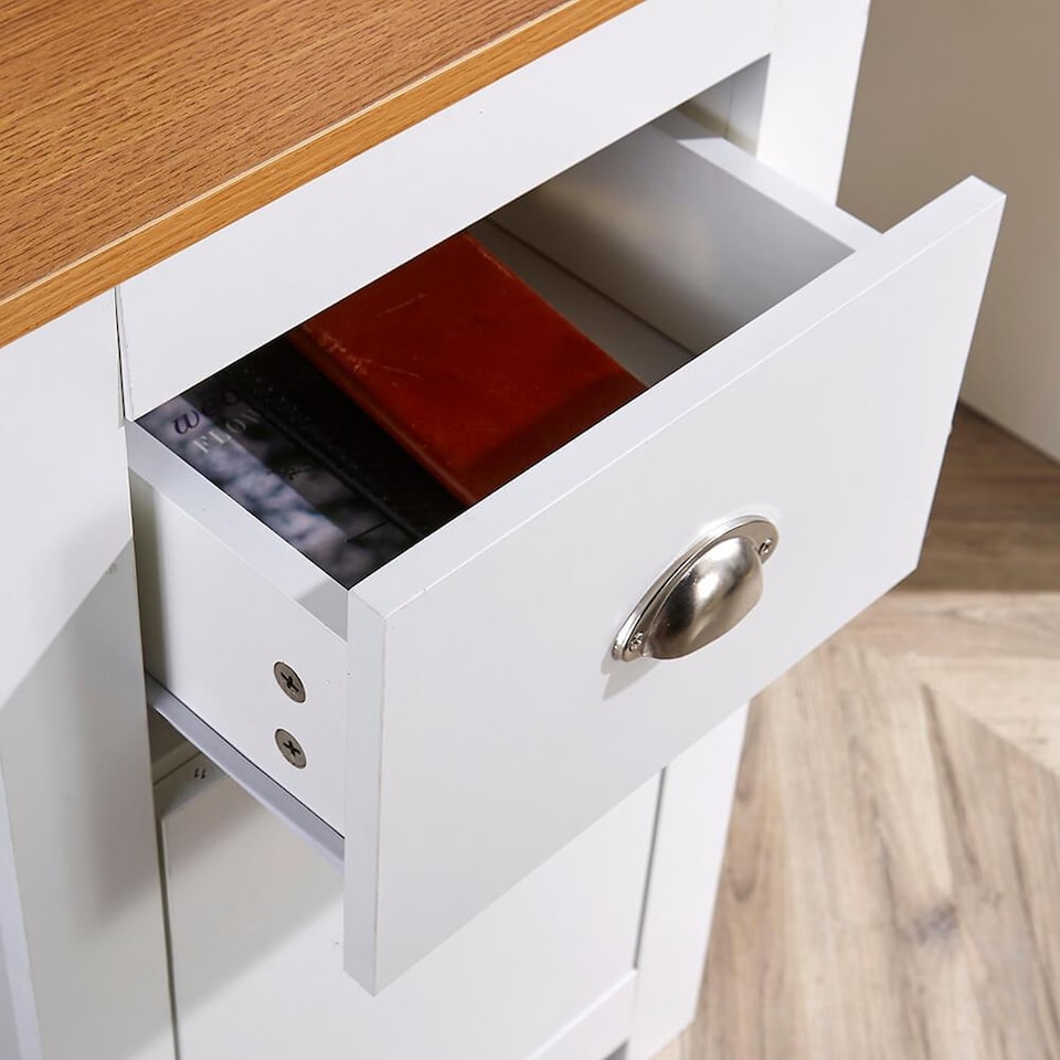 image 1 of Computer Desk Study Table Home Office Workstation Furniture | White