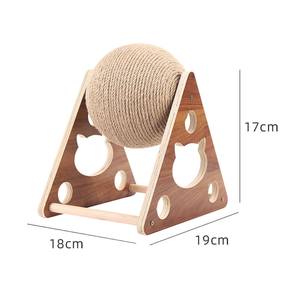 image 1 of Living and Home Cat Scratching Ball Toy Natural Sisal Scratcher Pet Toy