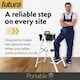 image 3 of Futura 3 Step Ladder White, Heavy-Duty Steel Folding Home DIY Step Stool with Wide Non-Slip Steps & Anti Slip Feet 150kg Capacity