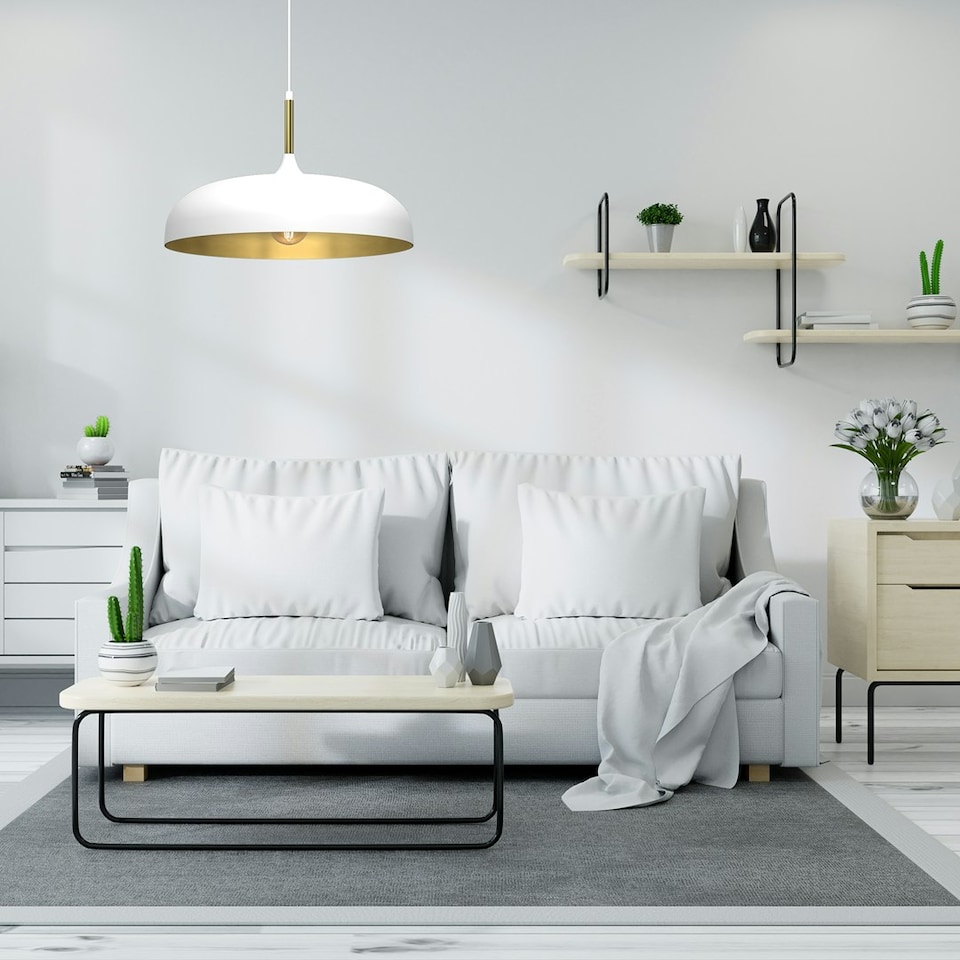 image 1 of Milagro Pendant Lamp Lincoln White 1xE27