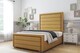 image 2 of Sloomy Ashford Mustard Plush Bed Frame With Mattress With 50" Upholstered Headboard 2'6 Small Single
