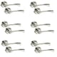 image 1 of Golden Grace 6 Pair Astrid Design Door Handles on Rose in Dual Finish Grey