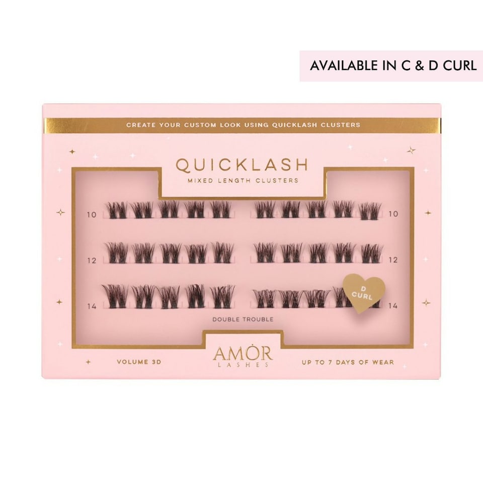 image 1 of House Of Amor - Eyelash Extensions - Mixed Length Clusters - Double Trouble - Natural C Curl -