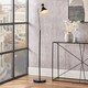 image 1 of Benedict Black Floor Lamp with Brushed Silver Metal | Black | Black | 1