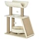 image 1 of PawHut Cat Tree Kitten Tower with Scratching Post Bed Perch Toy