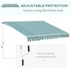 image 5 of Outsunny Garden Sun Shade Canopy Retractable Awning, 3 x 2.5m, Green and White 