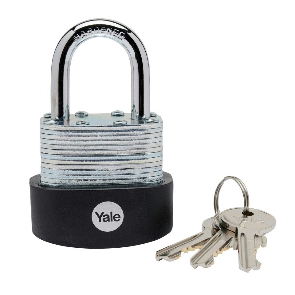image 1 of YALE LAMINATED STEEL PADLOCK 40MM (PACK OF 3)