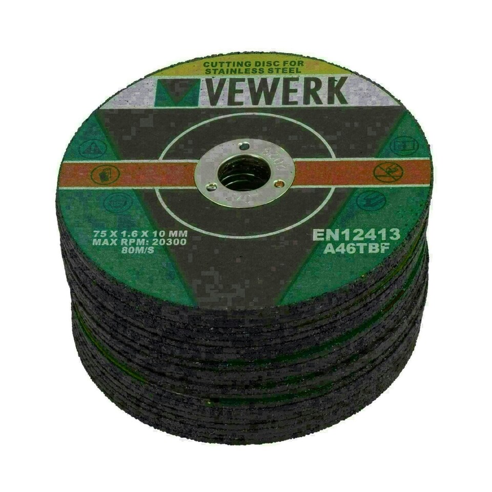 image 1 of 3" 75mm Stainless Steel Cutting Grinding Discs for Air Cut Off Tool 1.6mm 200 Pack