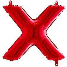 Red Letter X Air Fill Foil Balloon 35cm / 14 in